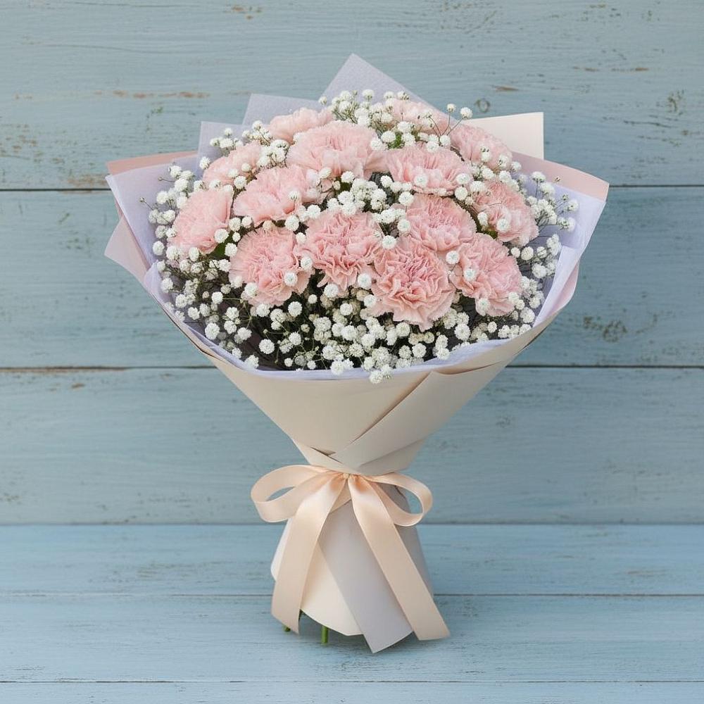 Букет цветов из: Гвоздики в Голубинской