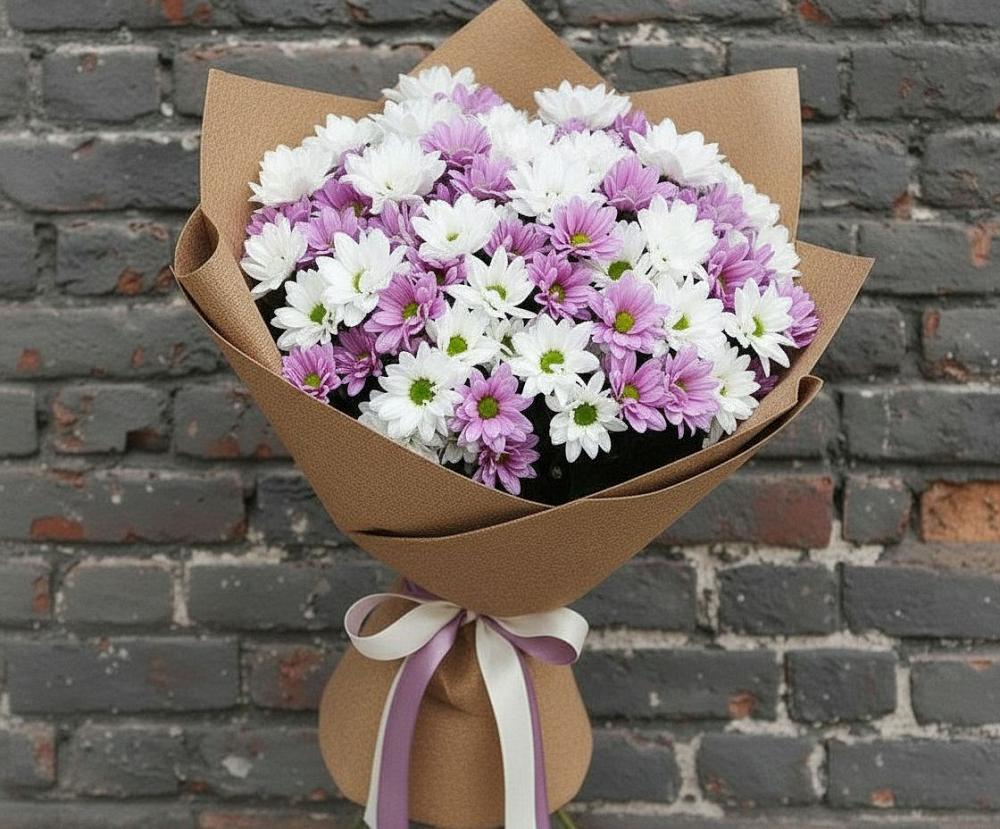 Букет цветов из: Хризантемы в Голубинской