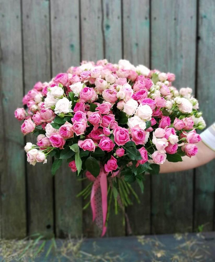 Букет Розовые кустовые розы Натали и Лав Лидия в Голубинской