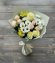 Букет цветов из:  Альстромерии, Розы и Хризантемы в Голубинской