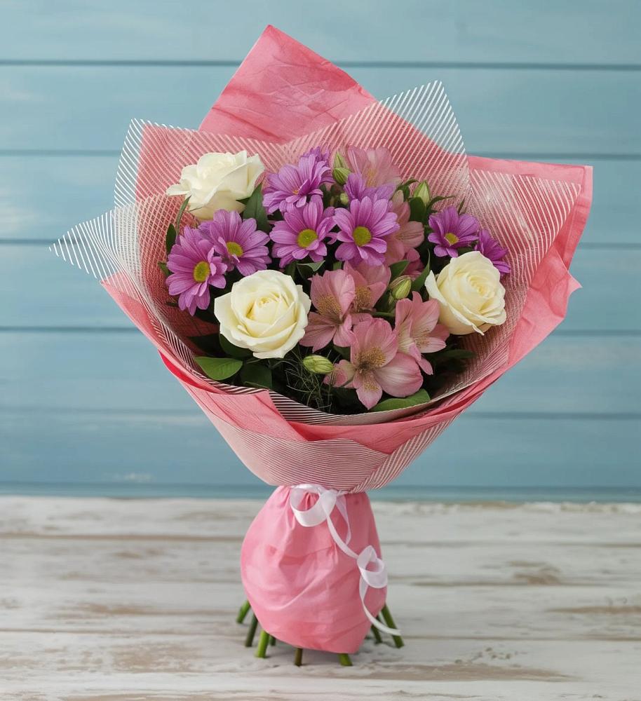 Букет цветов из: Герберы в Голубинской