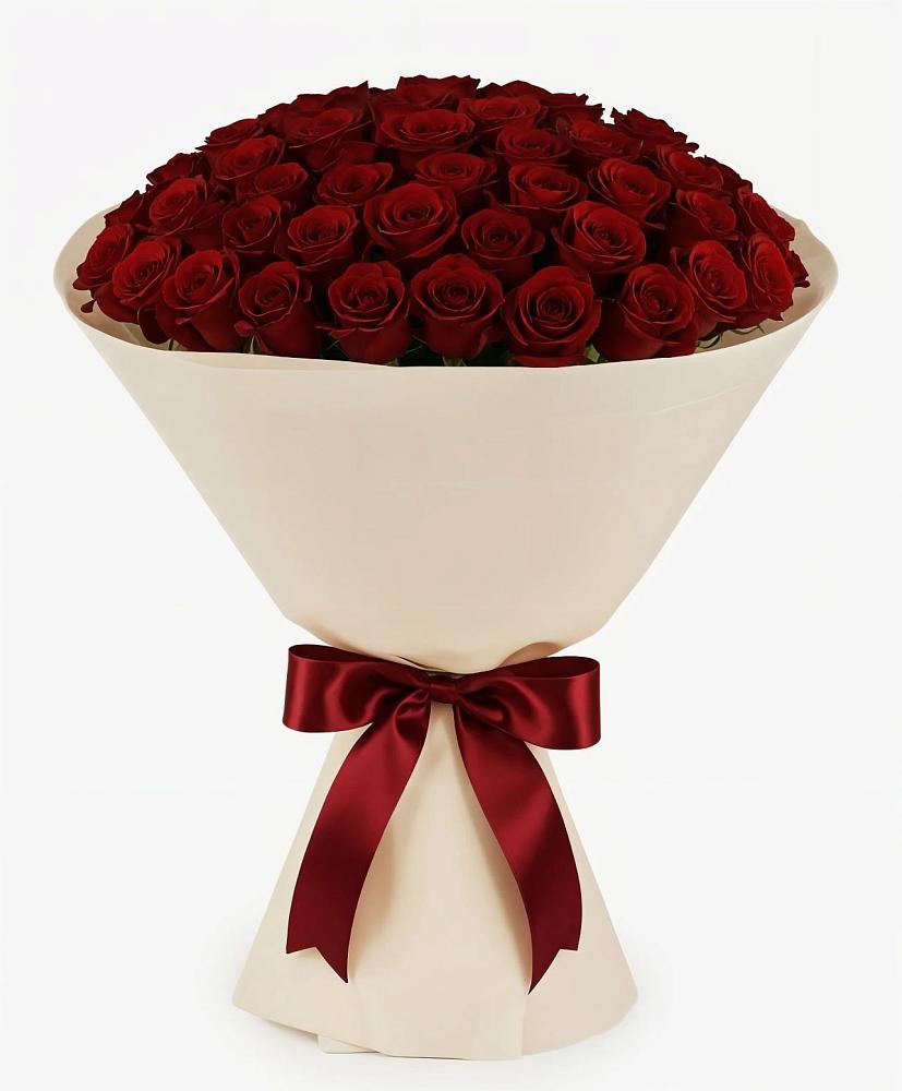Букет 101 Бордовая роза Блэк Бакарра в Голубинской