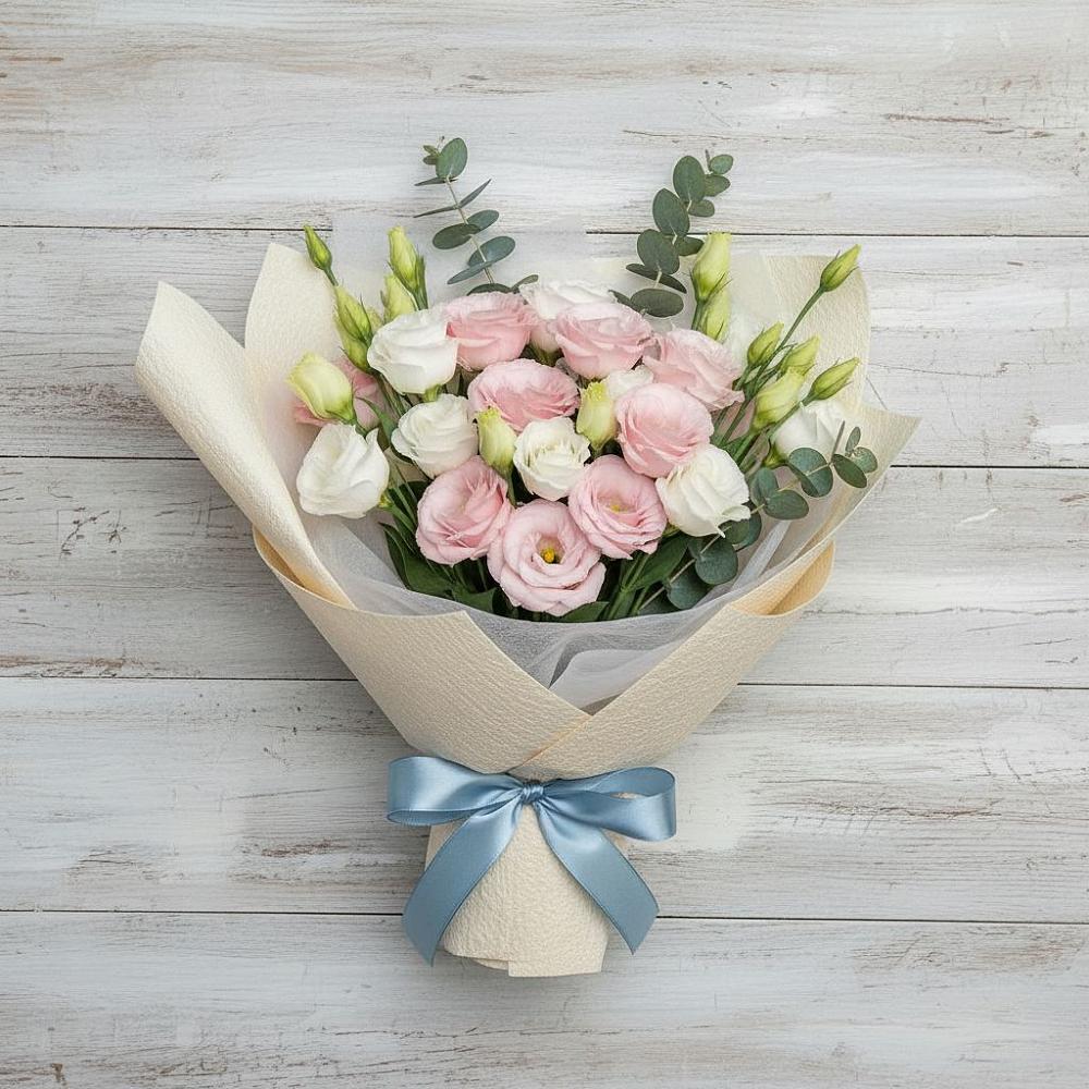 Букет цветов из: Лизиантусы в Голубинской